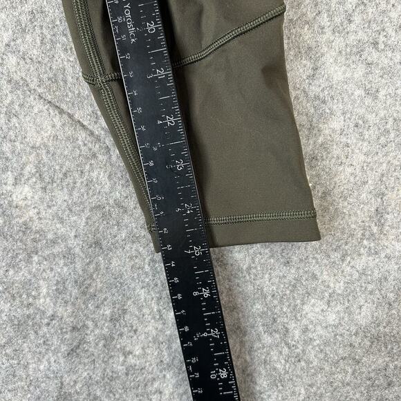 Lululemon Leggings Womens 4 In Movement Tight High Rise Olive Green Athleisure - Picture 3 of 9